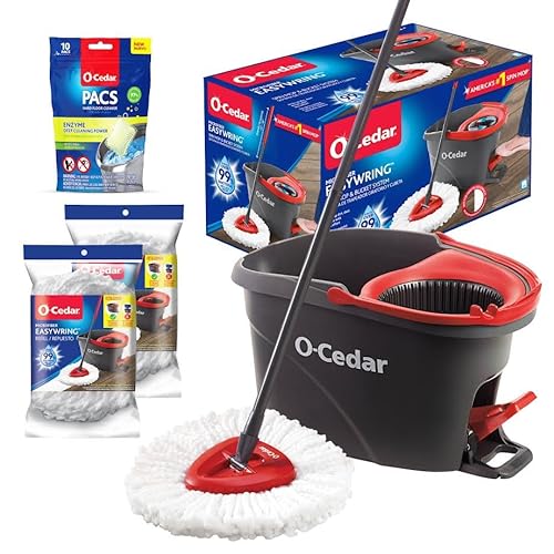 O-Cedar EasyWring Microfiber Spin Mop & Bucket
