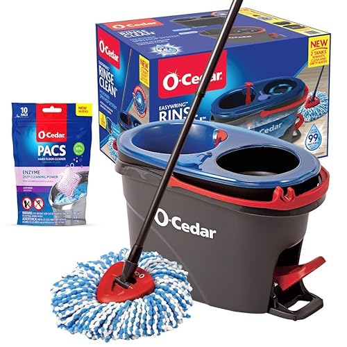 O-Cedar EasyWring RinseClean Mop & Bucket Floor Cleaning System