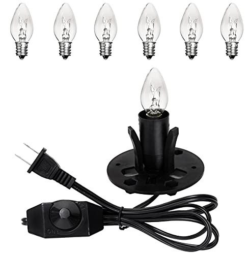 OHLGT Salt Lamp Cord Replacement with Dimmer Switch and Bulbs