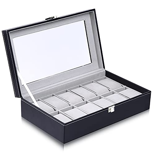 Ohuhu Watch Box, Premium Storage Case for Watches and Jewelry