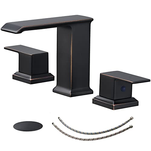 Oil Rubbed Bronze Waterfall Bathroom Sink Faucet
