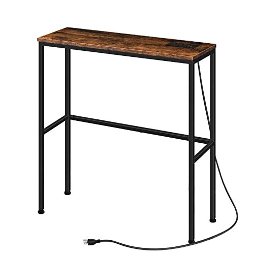 OIRBOEUS Narrow Console Table with Power Outlets