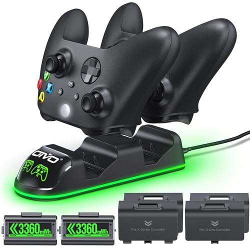 OIVO XSX Controller Charger Station and 2 Rechargeable Batteries