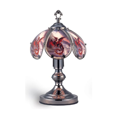 Dragon Touch Lamp in Black Chrome by OK Lighting