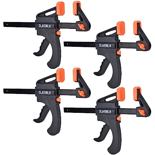Olaismln 4-Pack 6 inch Bar Clamps for Woodworking