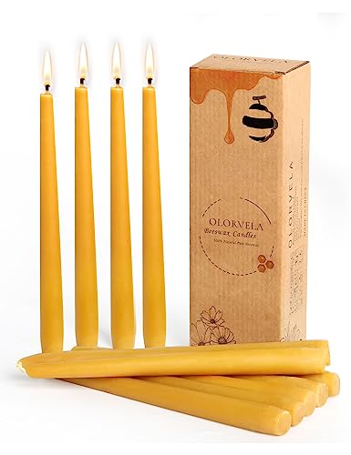 100% Beeswax 10 Inch Taper Candles (Set of 2) – Bee Better Apiary
