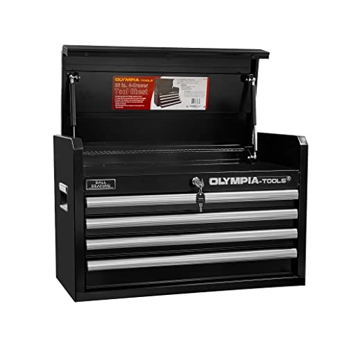 Olympia Tools Tool Chest with Drawers - 26 Inch, Black
