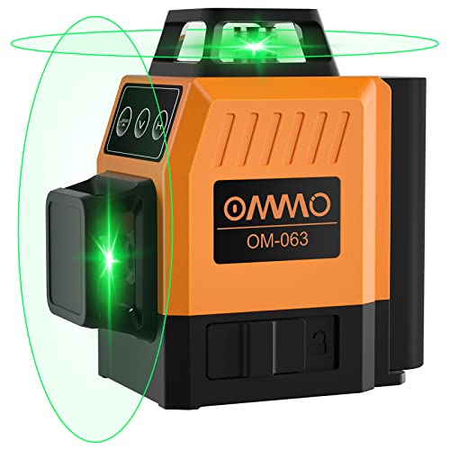 OMMO Green 8-Line Laser Level w/ 360° Vertical & Horizontal Lines