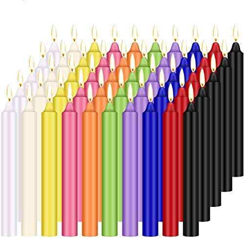 Onebird 100 pcs Assorted Colors Mini Taper Candle