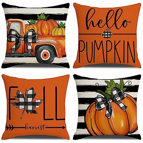 ONFAON Fall Home Pillow Covers Set for Thanksgiving Decor