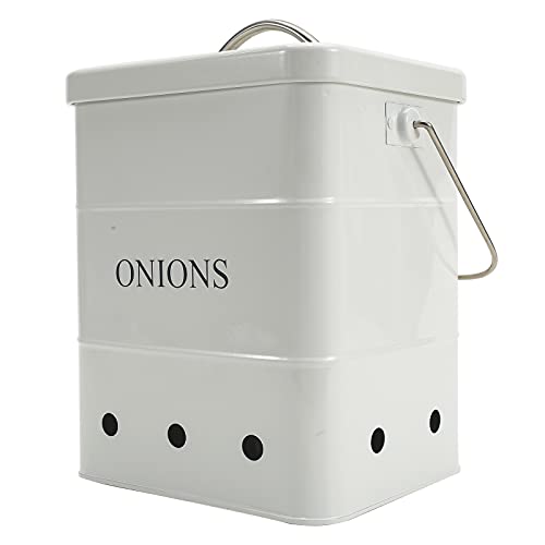 Onion Storage Bin with Airtight Lid & Handles