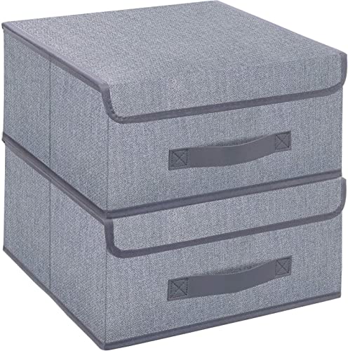 Onlyeasy Foldable Storage Bins Cubes Boxes - Closet Organizer with Lid