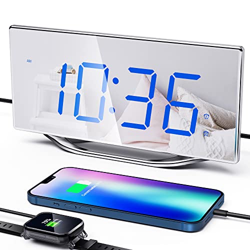 OnLyee Mirror Alarm Clock for Heavy Sleepers