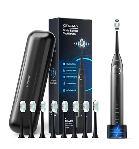 Operan Electric Toothbrush with 5 Modes Rechargeable & Waterproof