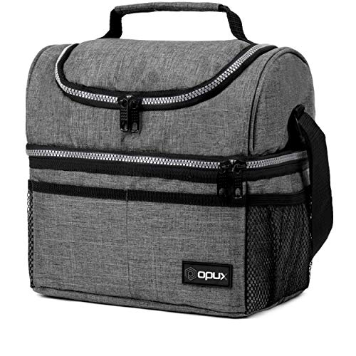 OPUX Dual Compartment Insulated Lunch Box