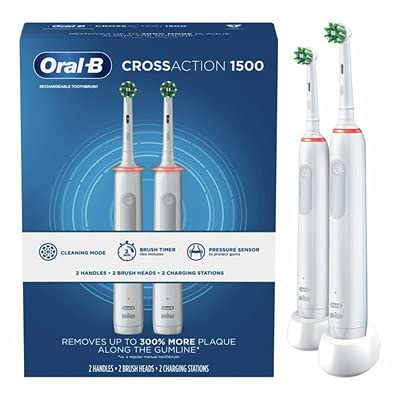 Oral-B 1500 Rechargeable Electric Toothbrush, 2 pk