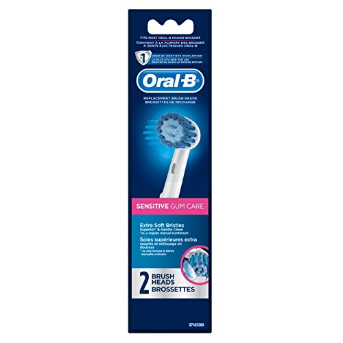 Oral-B Sensitive Gum Care Electric Toothbrush Replacement Brush Heads Refill, 2 Count