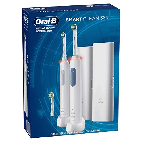 Oral-B Smart Clean 360 Rechargeable Electric Toothbrush, 2-pack