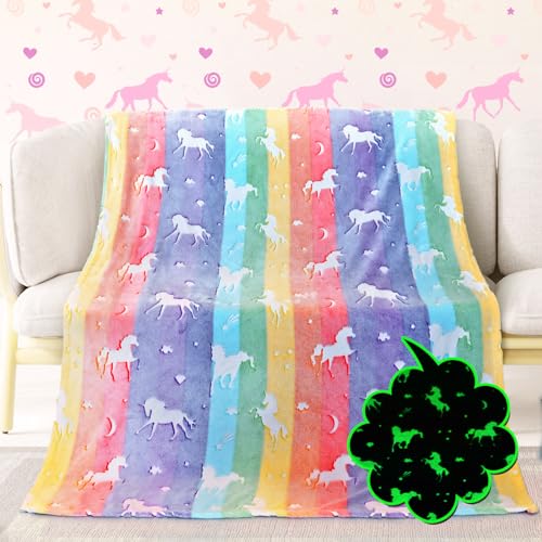 ORDM Unicorn Blanket for Girls