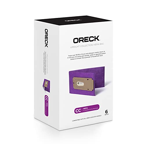 Oreck Type CC HEPA Vacuum Bags, 6-Pack, Purple