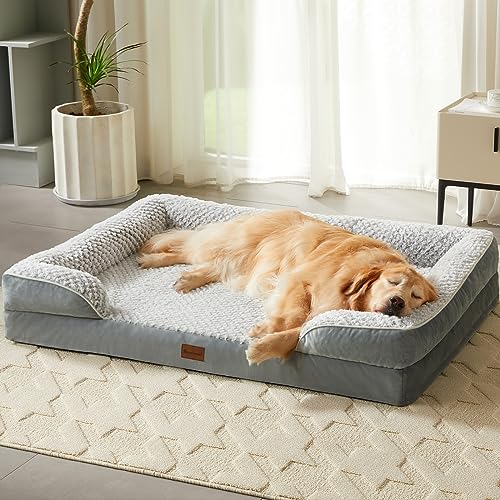 Orthopedic Large Dog Bed with Removable Washable Pillow Cover