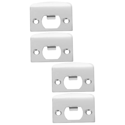 OSALADI 4 Pcs Lock Tongue Buckle No Drill Door Lock Door Strike Plate Deadbolt Strike Hole Filler Door Plate