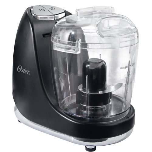 Oster 3-Cup Mini Chopper with Whisk, Black