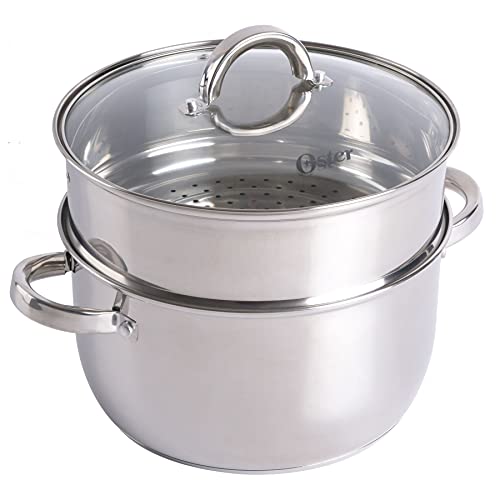  SLOTTET Tri-Ply Whole-Clad Stainless Steel Saucepan with  Steamer,2.5 Qt Small Multipurpose Pot with Pour Spout,Strainer Glass Lid, 2  Quart Sauce Pan for Cooking with Stay-cool Handle.: Home & Kitchen