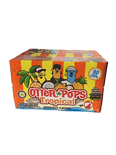 Otter Pops, 1Count of 80 Ice Pops, Four Tropical Flavors