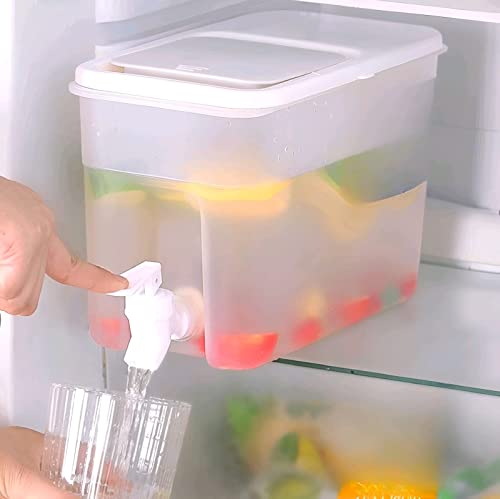 1 Gallon Drink Dispenser For Fridge,Beverage Dispenser With  Spigot. Milk,Lemonade Dispenser,Juice Containers With Lids For Fridge,  Parties And Dairly Use，100% Sealed And Filter screen: Iced Beverage  Dispensers