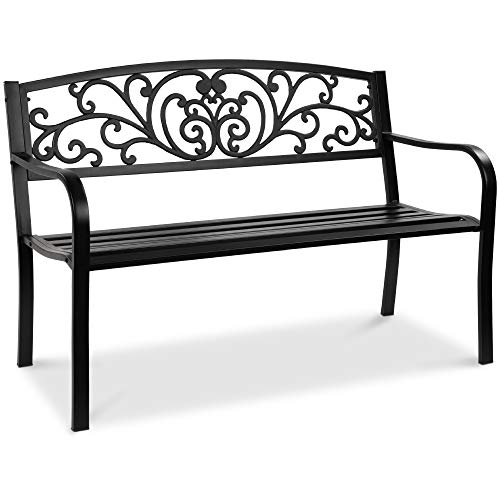Outdoor Bench for Garden Patio Porch Furniture - Black