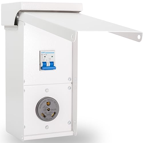 Outdoor Box with Breaker, RV Power Outlet Box