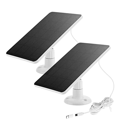 Outdoor Camera Solar Panel Charger - 2 Pack