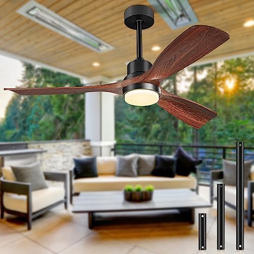 Outdoor Ceiling Fan with Light and Remote