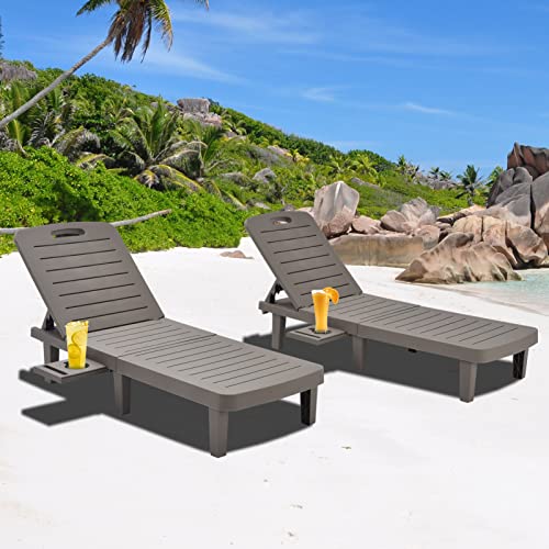 Outdoor Chaise Lounge Chair Set of 2
