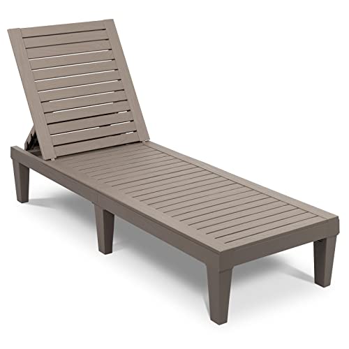 Outdoor Chaise Lounge with Adjustable Backrest