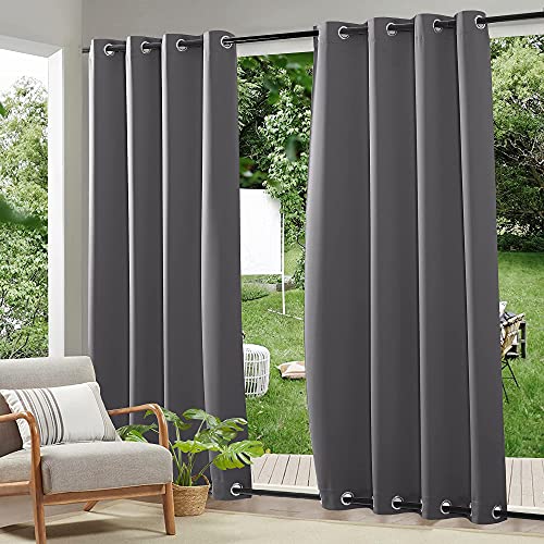 Outdoor Curtains Weighted Windproof Curtains Blackout Waterproof Panels