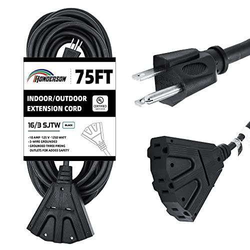 Outdoor Extension Cord with 3 Electrical Power Outlets