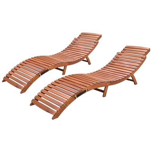 Outdoor Folding Wooden Lounge Chair