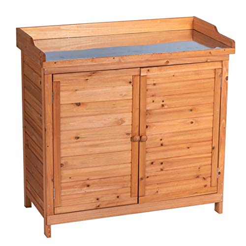 Outdoor Garden Storage Cabinet with Potting Benches