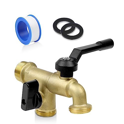 Outdoor Garden Water Faucet with Double Outlet