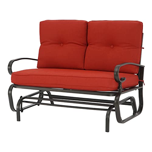 Outdoor Glider Rocking Chair Patio Bench for 2 Person