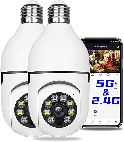 Outdoor Light Bulb Security Camera with WiFi and Motion Detection