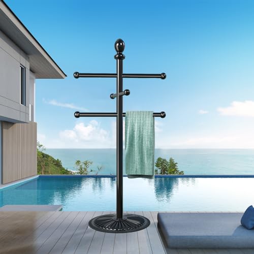 Outdoor Pool Towel Rack - Sturdy and Stylish Storage Solution