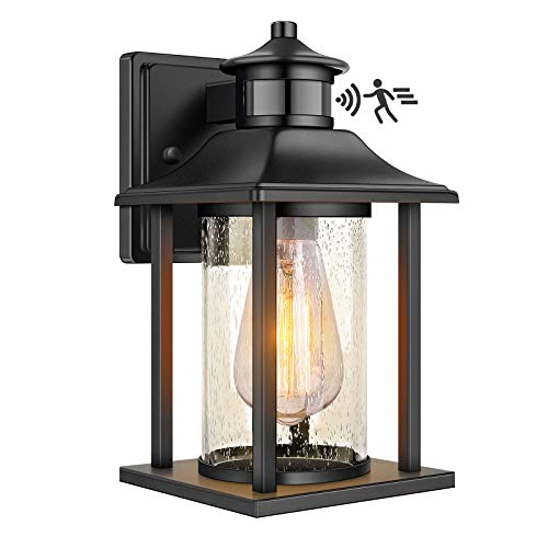 Outdoor Wall Lantern with Motion Sensor and Photocell