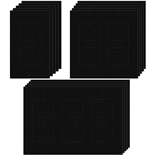 Outlet Insulation Gasket Sealer - Energy Saving Wall Plate Sealers (20, Black)