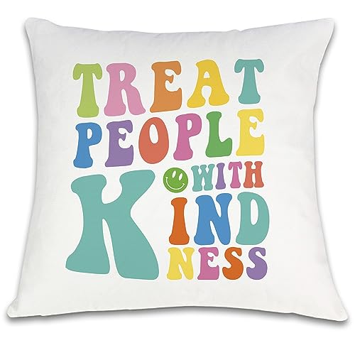 Kindness Inspirational Quotes Pillow Cover for Girls - 18x18inch