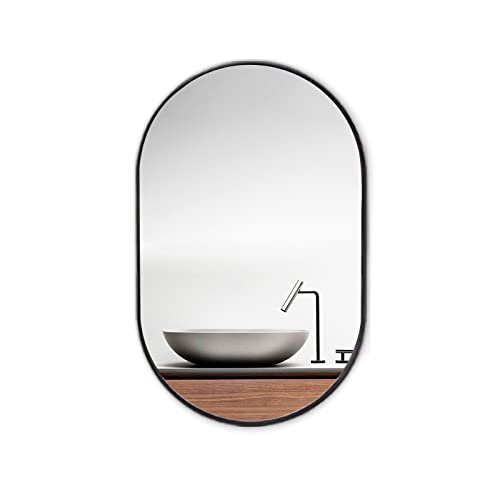 Oval Black Bathroom Mirrors