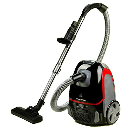 OVENTE Electric Bagged Canister Vacuum Cleaner with 3 Speed Control