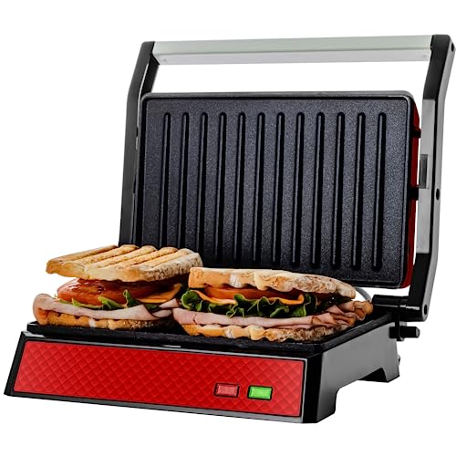 Sandwich Maker, Yabano Toaster and Electric Panini Grill with Non-stick  Coating Plate, Easy to Clean, Heating Up Fast, Built in Indicator Lights